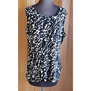 Dana Buchman size large tan & black tank blouse,  see tag for color